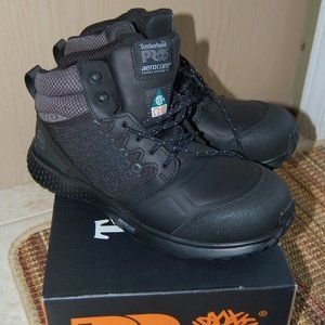 Brand new, never worn, Timberland Pro composite safety toe black work boots